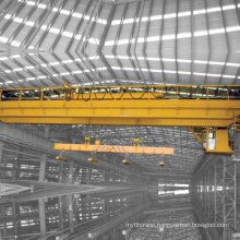 Yuntian!!! Factory Double Girder Overhead Crane Lifting Scrap Iron in work shop